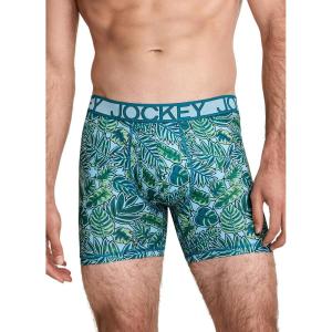 imageJockey Mens Underwear Active Microfiber 5quot Boxer BriefGraphic Palms