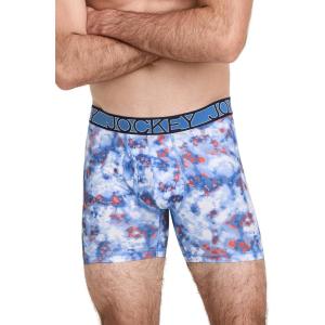 imageJockey Mens Underwear Active Microfiber 5quot Boxer BriefPatriotic Tie Dye