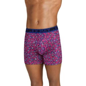 imageJockey Mens Underwear Active Microfiber 5quot Boxer BriefPlayful Fronds