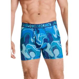 imageJockey Mens Underwear Active Microfiber 5quot Boxer BriefSlick Marble
