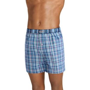 imageJockey Mens Underwear 100 Cotton Woven 5quot BoxerBright Plaid