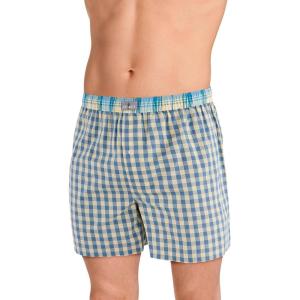 imageJockey Mens Underwear 100 Cotton Woven 5quot BoxerFresh Yellow Gingham