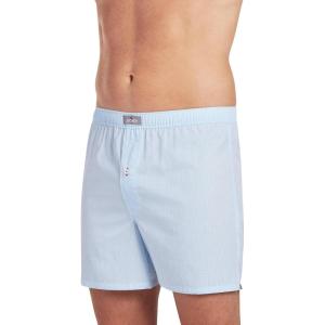 imageJockey Mens Underwear 100 Cotton Woven 5quot BoxerLight Blue New Herring