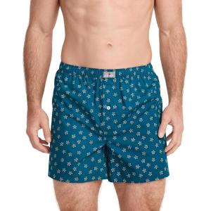 imageJockey Mens Underwear 100 Cotton Woven 5quot BoxerOrganic Stars
