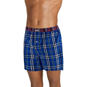 imageJockey Mens Underwear 100 Cotton Woven 5quot BoxerRocky Mountain Plaid