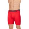 imageJockey Mens Underwear Active Microfiber 9quot Long Leg Boxer Brief  3 PackBlackTimescape GeoRacing Red