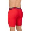 imageJockey Mens Underwear Active Microfiber 9quot Long Leg Boxer Brief  3 PackBlackTimescape GeoRacing Red