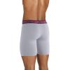 imageJockey Mens Underwear Active Microfiber 9quot Long Leg Boxer Brief  3 PackGrey DoveSmoky StripeBlack