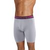 imageJockey Mens Underwear Active Microfiber 9quot Long Leg Boxer Brief  3 PackGrey DoveSmoky StripeBlack