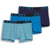 imageJockey Mens Underwear ActiveStretch 4quot Boxer Brief  3 PackTrue NavyBlue StripeTurquoise Gem