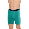 imageJockey Mens Underwear ActiveStretch 7quot Long Leg Boxer Brief  3 PackBlue ChambrayBlock GeoTeal Breeze