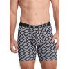 imageJockey Mens Underwear ActiveStretch 7quot Long Leg Boxer Brief  3 PackNorthern LightTiled GeosMidnight Grey