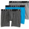 imageJockey Mens Underwear ActiveStretch 7quot Long Leg Boxer Brief  3 PackPebbleZ StripeExtra Turquoise