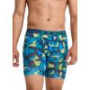 imageJockey Mens Underwear ActiveStretch 7quot Long Leg Boxer Brief  3 PackSpearmintCrisp GeoTrue Navy