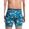 imageJockey Mens Underwear ActiveStretch 7quot Long Leg Boxer Brief  3 PackSpearmintCrisp GeoTrue Navy