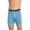 imageJockey Mens Underwear ActiveStretch 7quot Long Leg Boxer Brief  3 PackTrue NavyBlue StripeTurquoise Gem