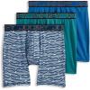 imageJockey Mens Underwear Active Microfiber 9quot Long Leg Boxer Brief  3 PackMagnolia LeavesFlowing WaveAtlantic Blue