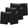 imageJockey Mens Underwear ActiveStretch 4quot Boxer Brief  3 PackBlack