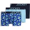 imageJockey Mens Underwear ActiveStretch 4quot Boxer Brief  3 PackCamo GeoBleachedTrue Navy