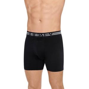 imageJockey Mens Underwear Sport Stability Pouch Microfiber 6quot Boxer BriefBlack