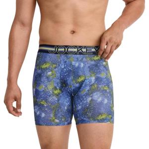 imageJockey Mens Underwear Sport Stability Pouch Microfiber 6quot Boxer BriefFoaming