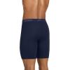 imageJockey Mens Chafe Proof Pouch Ultra Soft Modal 85quot Long Leg Boxer Brief  3 PackTrue NavyBattleship GreyBlack