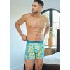 imageJockey Mens Underwear Active Microfiber 5quot Boxer Brief  3 PackNorthern LightPsychedelicTrue Navy