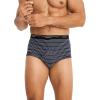 imageJockey Mens Underwear Classic Full Rise Brief  3 PackNavy Scholastic StripeShowerDeep Sangria