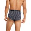 imageJockey Mens Underwear Classic Full Rise Brief  3 PackNavy Scholastic StripeShowerDeep Sangria