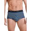 imageJockey Mens Underwear Classic Full Rise Brief  3 PackTrue BlueOne Fine Marina StripeSolid Grey