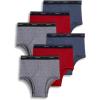 imageJockey Mens Underwear Classic Full Rise Brief  6 PackBlack StripeRed AppleBlue Stripe