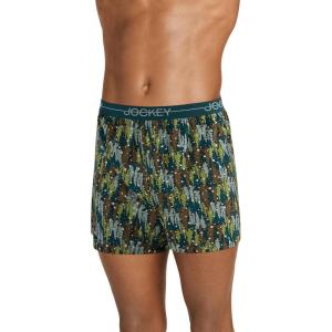 imageJockey Mens Underwear Active Microfiber 45quot BoxerRustic Trees