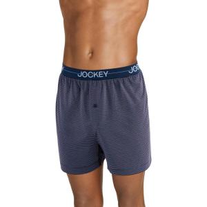 imageJockey Mens Underwear Active Microfiber 45quot BoxerSlim Stripe