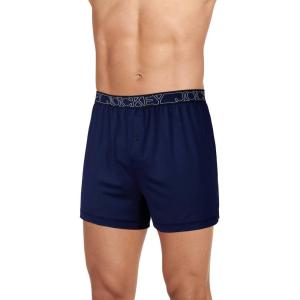 imageJockey Mens Underwear Active Microfiber 45quot BoxerTrue Navy