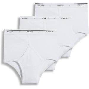 imageJockey Mens Underwear Classic Full Rise Brief  3 PackDiamond White