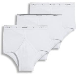 imageJockey Mens Underwear Classic Full Rise Brief  3 PackWhite
