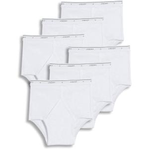 imageJockey Mens Underwear Classic Full Rise Brief  6 PackWhite