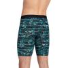 imageJockey Mens Underwear Active Ultra Soft Modal 9quot Long Leg Boxer Brief  3 PackSilver Line BlueEthereal LeavesGem Green