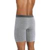 imageJockey Mens Underwear Active Ultra Soft Modal 9quot Long Leg Boxer Brief  3 PackTexture LinesRed AppleTrue Navy
