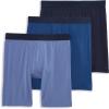 imageJockey Mens Underwear Active Ultra Soft Modal 9quot Long Leg Boxer Brief  3 PackTrue NavyMarina BlueRetro Blue