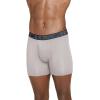 imageJockey Mens Underwear Big Man Active Microfiber 9quot Long Leg Boxer Brief  2 PackTrue NavyQuartz Grey