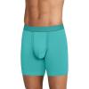 imageJockey Mens Underwear Big Man Chafe Proof Pouch Cotton Stretch 6quot Boxer Brief  2 PackAurora JadeJust Past Midnight