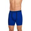 imageJockey Mens Underwear Big Man Chafe Proof Pouch Microfiber 6quot Boxer Brief  2 PackBlue JayBlack Out