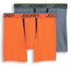 imageJockey Mens Underwear Big Man Chafe Proof Pouch Microfiber 6quot Boxer Brief  2 PackIron GreyRising Sun