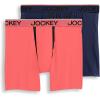 imageJockey Mens Underwear Big Man Chafe Proof Pouch Microfiber 6quot Boxer Brief  2 PackJust Past MidnightTulipa