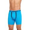 imageJockey Mens Underwear Chafe Proof Pouch Microfiber 6quot Boxer Brief  3 PackAquaGreyBlue