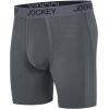 imageJockey Mens Underwear Chafe Proof Pouch Ultra Soft Modal 85quot Long Leg Boxer BriefBattleship Grey