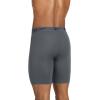 imageJockey Mens Underwear Chafe Proof Pouch Ultra Soft Modal 85quot Long Leg Boxer BriefBattleship Grey