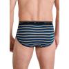 imageJockey Mens Underwear Classic Low Rise Brief  3 PackTrue BlueOne Fine Marina StripeSolid Grey
