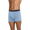 imageJockey Mens Underwear Lightweight Cotton Blend 5quot Boxer Brief  4 PackDeep PlumRough Sea BlueSimple StripeAged Indigo